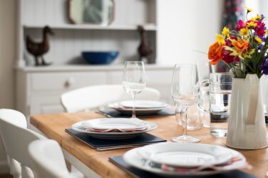 Large dining table - great for meals and board games