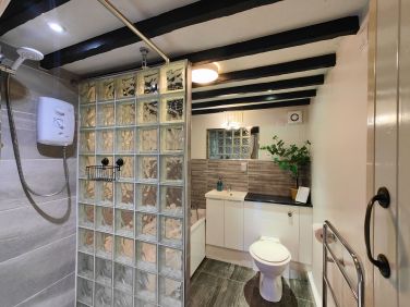 Bathroom with separate shower and Bath.