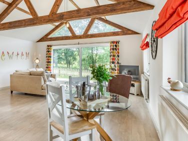 Dining area in open-plan living room