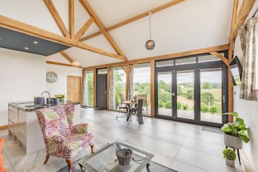 Open plan living and dining area