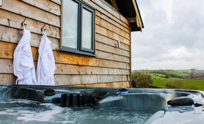Secluded hot tub at Oakview