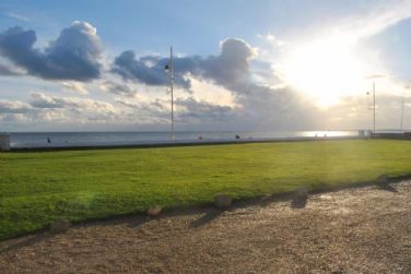 Lawn overlooking the sea