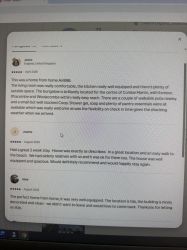 Reviews from Sea Vista Website page