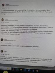 Reviews from Sea Vista Website page