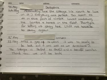 Recent visitors comments