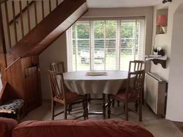 Dining area and garden view