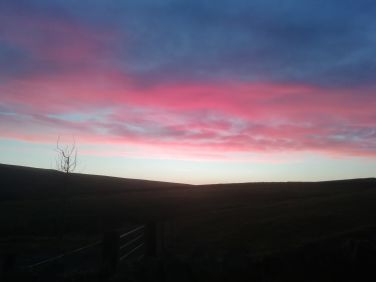 Spectacular sunset outside Mrs Fig's as spring approaches.