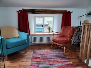 Extra seating on the landing area.