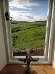 Open views from the bedroom window.