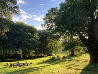 There's a fire pit in the grounds for guest use.