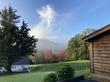An Autumnal view from the side of Owl Lodge.