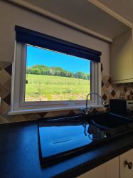 The view out of the kitchen window.