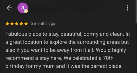 Feb 26 review Moorside Farm Holiday Cottage
