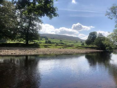 River Swale at the bottom of the garden