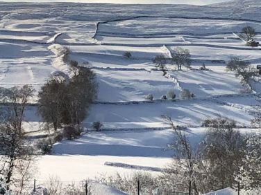 Just as lovely in winter. View to Harkerside from garden