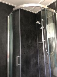 New shower in Cedarcroft in place of bath