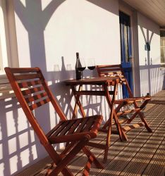 Evening sun on the veranda