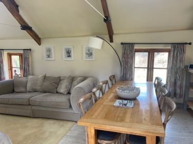 Open plan living and dining space