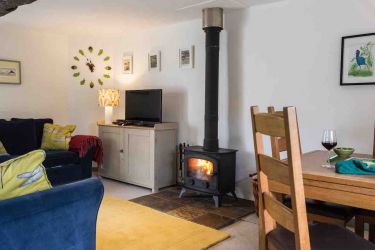 Snuggle up in front of the woodburner after a day on the Moor