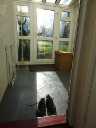 Sun porch looking down the garden.