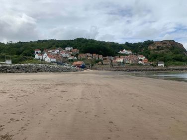 Runswick Bay, a quiet beach, tranquility at the coast.