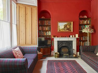 The red sitting room, a snug nook for a little downtime