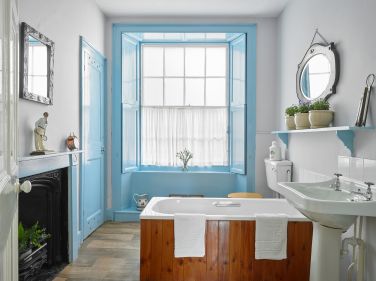 The blue bathroom