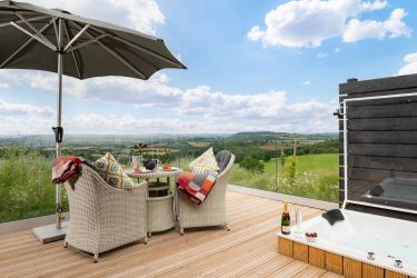 Private decking and spa bath