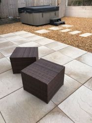 Garden and hot tub