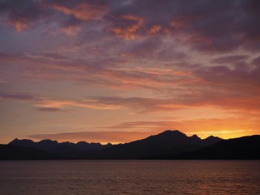 Summer sunset,  from the house