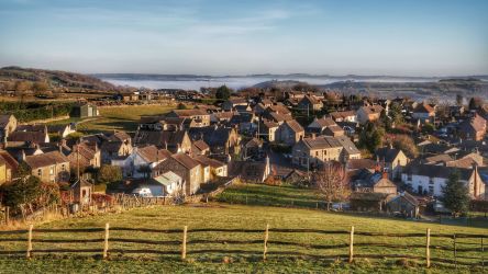 Middleton by Wirksworth on a crisp winter's day in the Derbyshire Dales