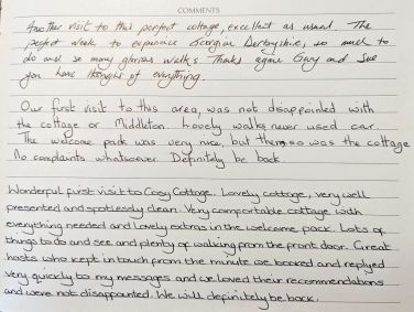 Great comments from our autumn '23 visitors - we look forward to seeing you again soon!