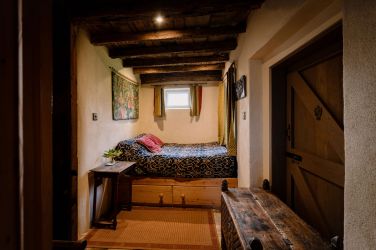 The Potting Shed double is one of the private rooms with its own WC and basin