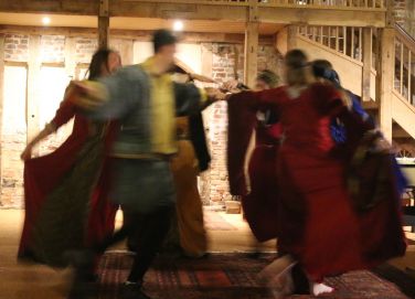 There are Tudor costumes for adults and a huge dressing up box for children