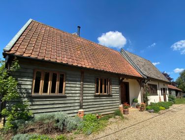 The Cartlodge end of the Tudor barn is sometimes let out to small groups of up to 5 guests