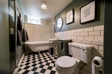 Newly renovated bathroom with excellent water pressure and plentiful hot water on demand