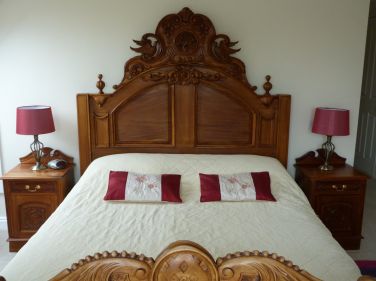 This majestic bed is situated in the old "Bridal suite"