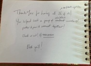 Guest feedback from a Christian content creator group at Pencraig Court Herefordshire