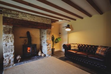 The Dairy Cottage lounge, set in rural coastal countryside location three miles from Aberporth Beach