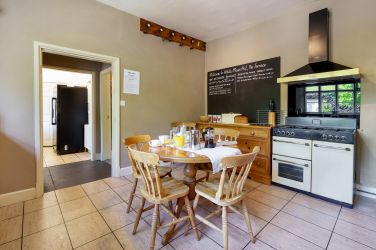 White Moss kitchen with everything your party will need for their stay.