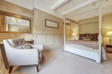 Boston House bedroom 2, double with ensuite shower room.