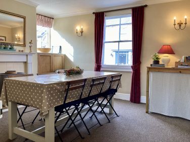Dining area from kitchen at Horseshoe Cottage