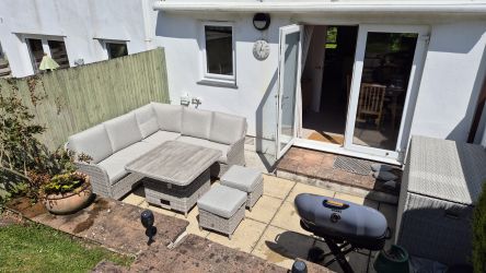 French Doors, Sun-trap Secure "Dog-proof" Back Garden & Patio, Lawn.