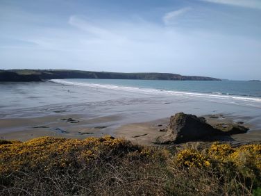 Broad Haven beach, ideal for swimming, surfing, body surfing, and rock pooling