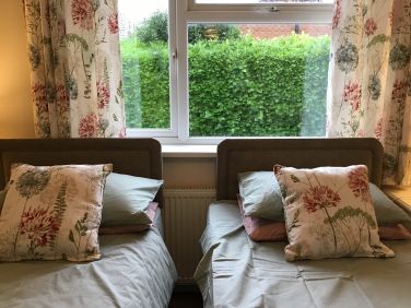 Twin beds can be put together or stay apart