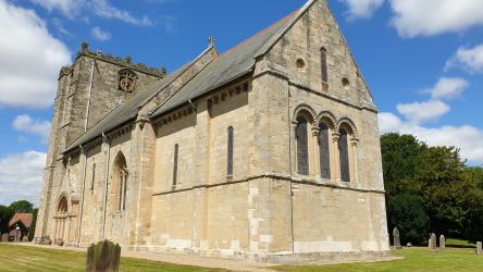 Historic Norman church in Garton on the Wolds
