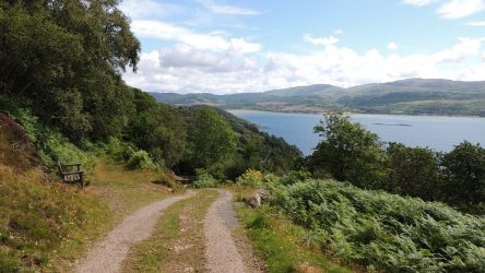 The Hill Road that takes you over to Castle Sween, pick up a key for the gate at the booking office