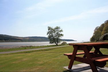 Picnic Bench outside Lochead Chalet