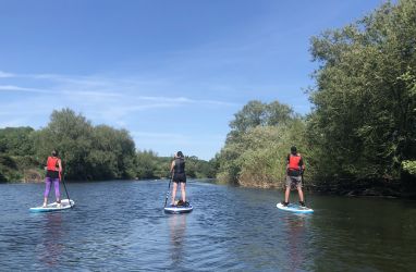 Paddle boarding on the door step Wye Rapids House Symonds Yat Herefordshire www.bhhl.co.uk