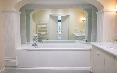 Bubble filled bath after a long walks along the river bank Wye Rapids House www.bhhl.co.uk